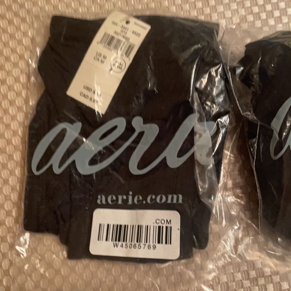 NWT AERIE LOT OF 3  Modal Ribbed fabric underwear black medium - Picture 3 of 5
